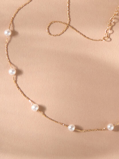 18k Gold Pearl Charm Necklace - ALTAR'D STATE KIDS