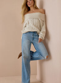 Banks Cable Fold Over Sweater Detail 3 - AS Kids