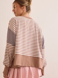 Varsity Stripe Long Sleeve Detail 4 - AS Kids