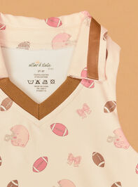 Touchdowns and Bows Polo Tank Detail 2 - AS Kids
