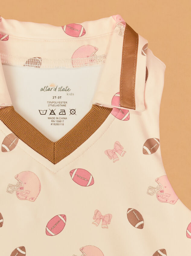 Touchdowns and Bows Polo Tank Detail 2 - AS Kids