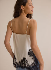 Grace Satin Lace Trim Tank Detail 5 - AS Kids