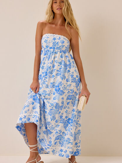Cove Floral Strapless Maxi Dress - AS Kids