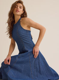 Ozzie Denim Midi Dress Detail 6 - ALTAR'D STATE KIDS