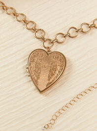 Heart Charm Chunky Necklace Detail 2 - ALTAR'D STATE KIDS