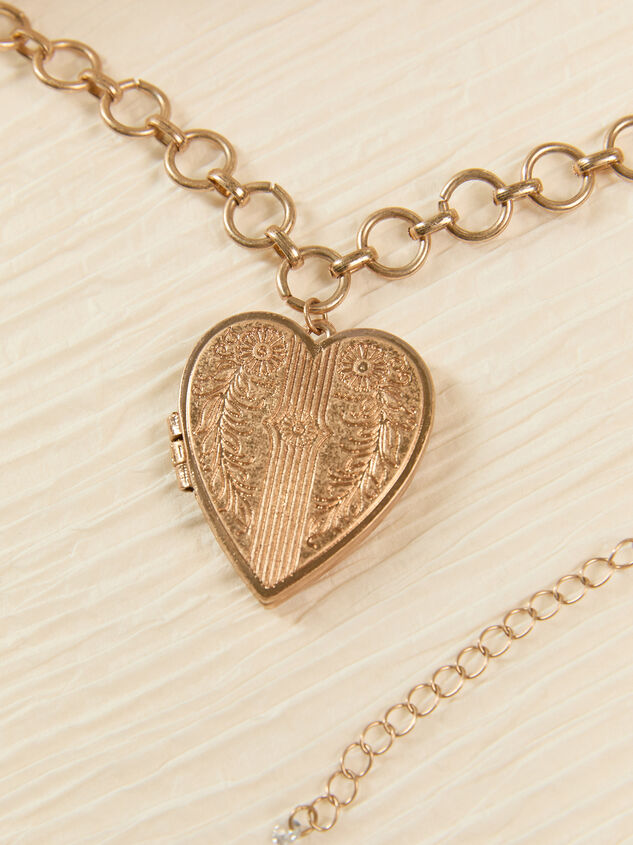 Heart Charm Chunky Necklace Detail 2 - ALTAR'D STATE KIDS