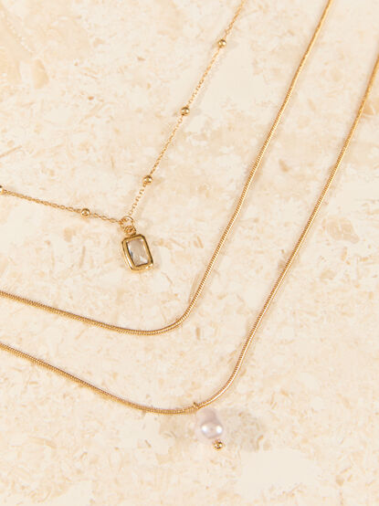 18K Gold Layered Pearl Necklace - ALTAR'D STATE KIDS