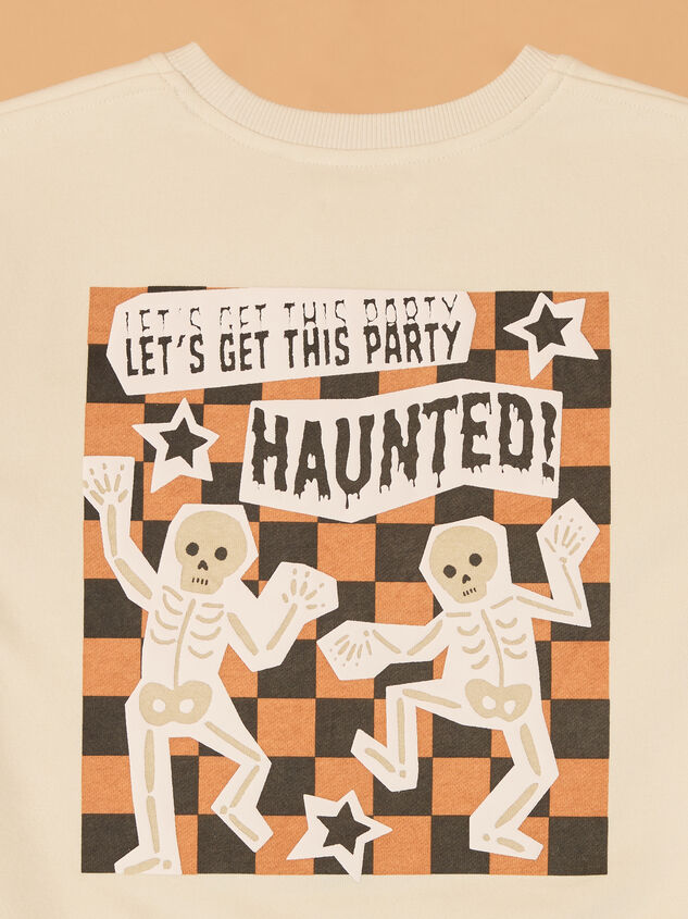 Let&rsquo;s Get Haunted Sweatshirt Detail 5 - AS Kids