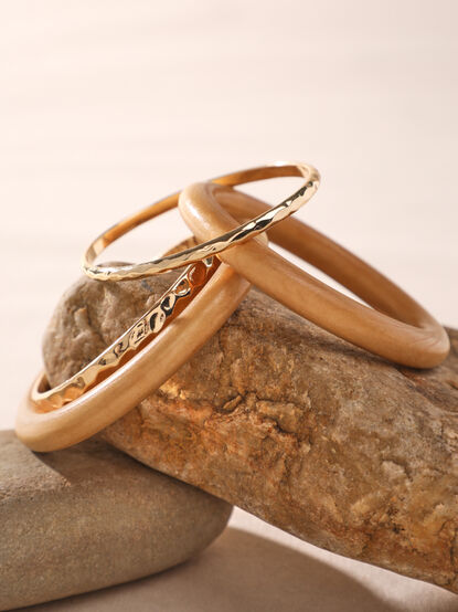 Bonnie 4PK Wood Bangle - AS Kids