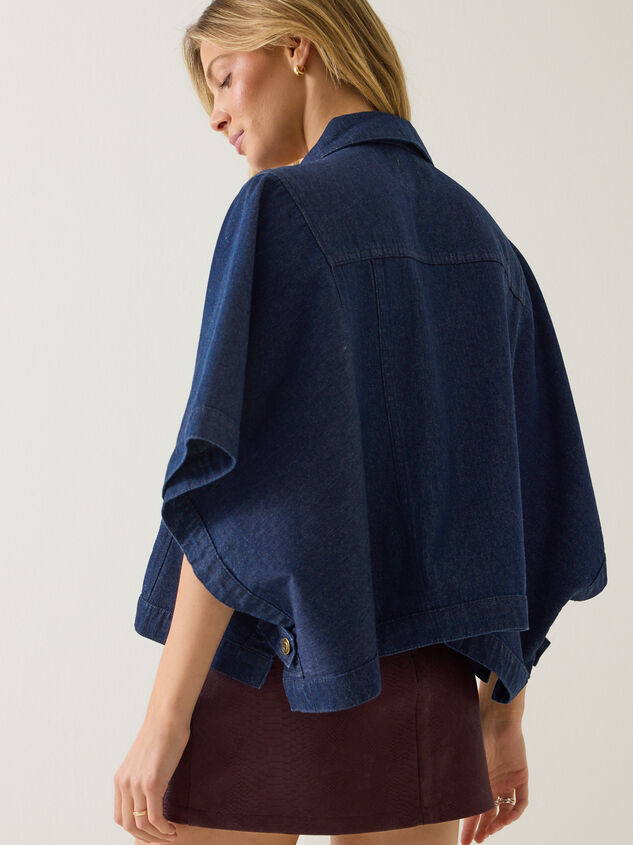 Emy Denim Cape Jacket Detail 6 - AS Kids