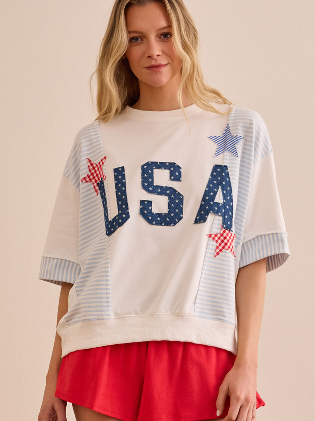 American Patchwork Tee Detail 3 - ALTAR'D STATE KIDS