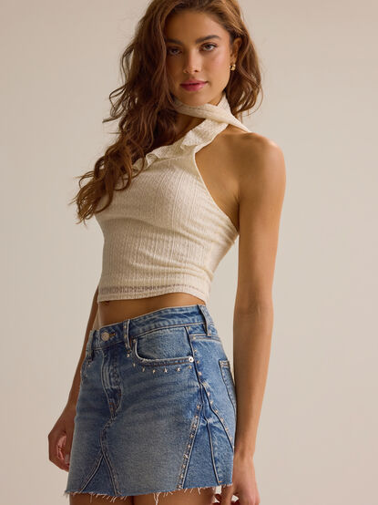 Leah Studded Denim Skirt - AS Kids