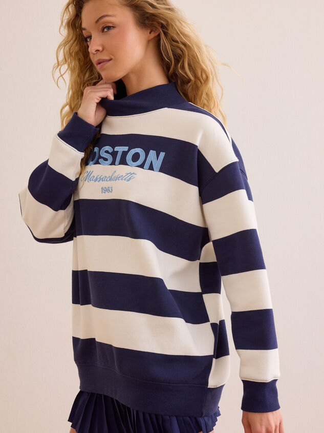 Boston Classic Stripe Mockneck Detail 5 - AS Kids