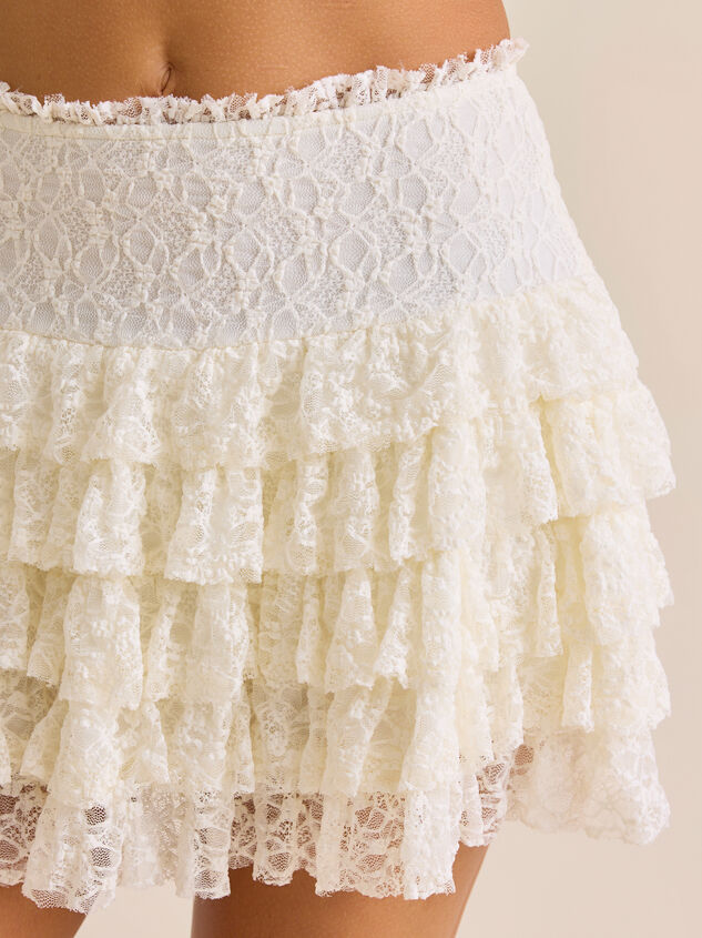 Camila Tiered Lace Mini Skirt Detail 2 - ALTAR'D STATE KIDS