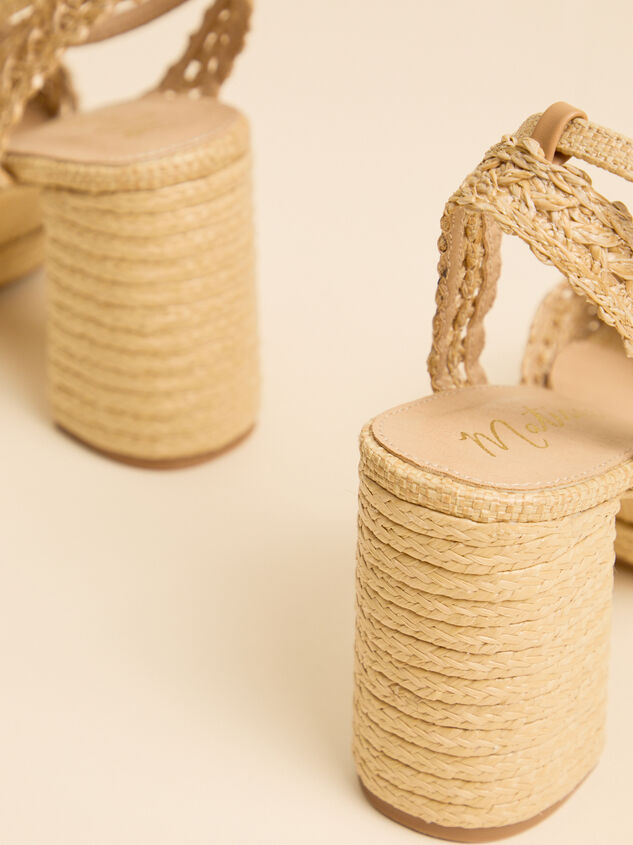 Matisse Orion Raffia Platform Heel Detail 4 - AS Kids