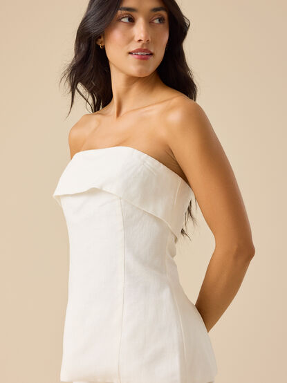 Perry Fold Over Linen Tube Top - ALTAR'D STATE KIDS