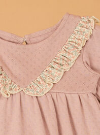 Kate Floral Pointelle Dress Detail 3 - AS Kids