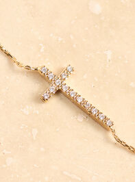 18K Gold Dipped Crystal Cross Necklace Detail 3 - ALTAR'D STATE KIDS
