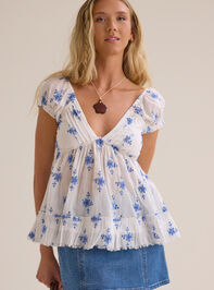 Lacey Embroidered Babydoll Top Detail 3 - ALTAR'D STATE KIDS