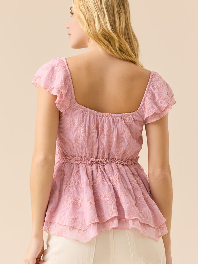 Madeline Embroidered Babydoll Top Detail 4 - ALTAR'D STATE KIDS
