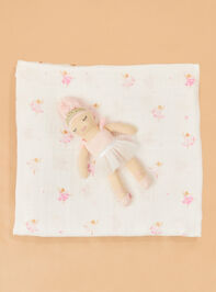 Ballerina Swaddle & Rattle Set by Mud Pie Detail 2 - ALTAR'D STATE KIDS