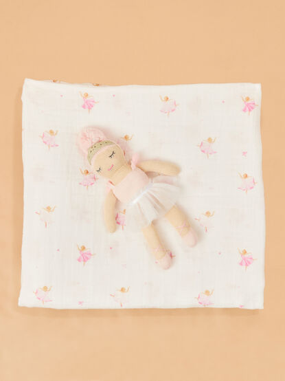 Ballerina Swaddle & Rattle Set by Mud Pie - ALTAR'D STATE KIDS