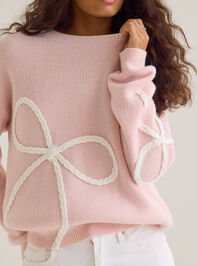 Briar Braided Bow Mama Sweater Detail 4 - AS Kids