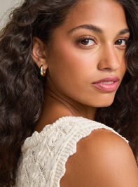 18K Gold Hinge Oval Hoop - ALTAR'D STATE KIDS