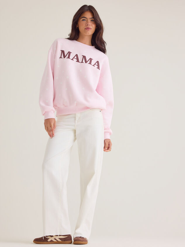 Penelope Polka Dot Mama Sweatshirt Detail 2 - AS Kids