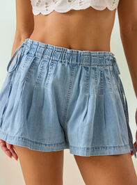 Leo Pleated High Waisted Shorts Detail 2 - ALTAR'D STATE KIDS