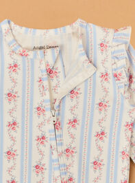 Anna Floral Striped Footie Detail 3 - AS Kids