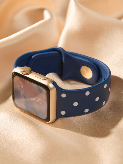 Navy Polka Dot Watch Band - AS Kids