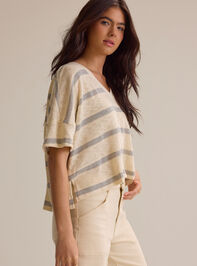 Dylan Striped V-Neck Top Detail 3 - AS Kids