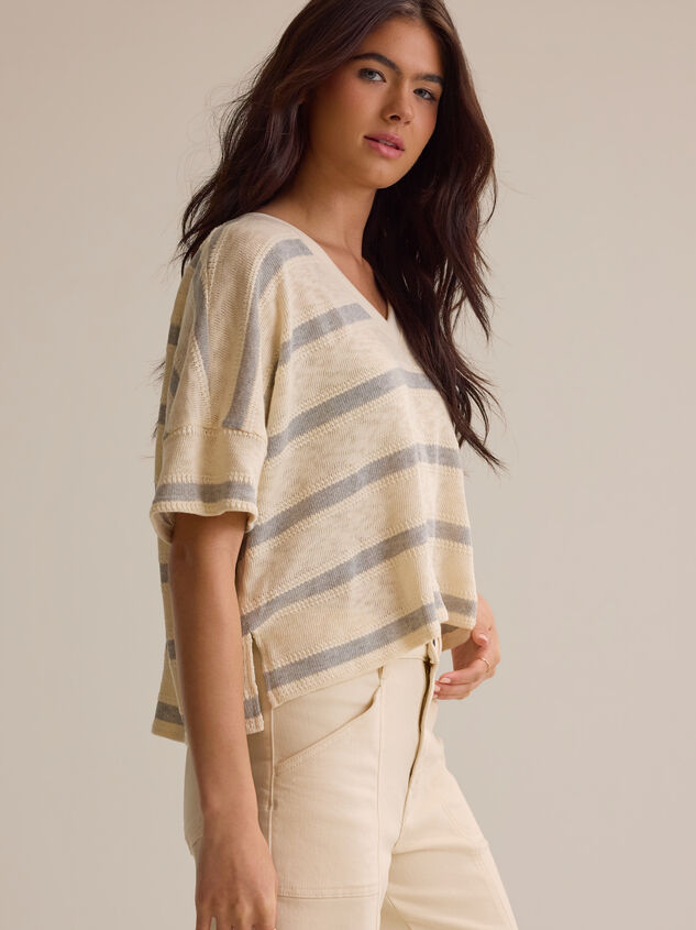 Dylan Striped V-Neck Top Detail 3 - AS Kids