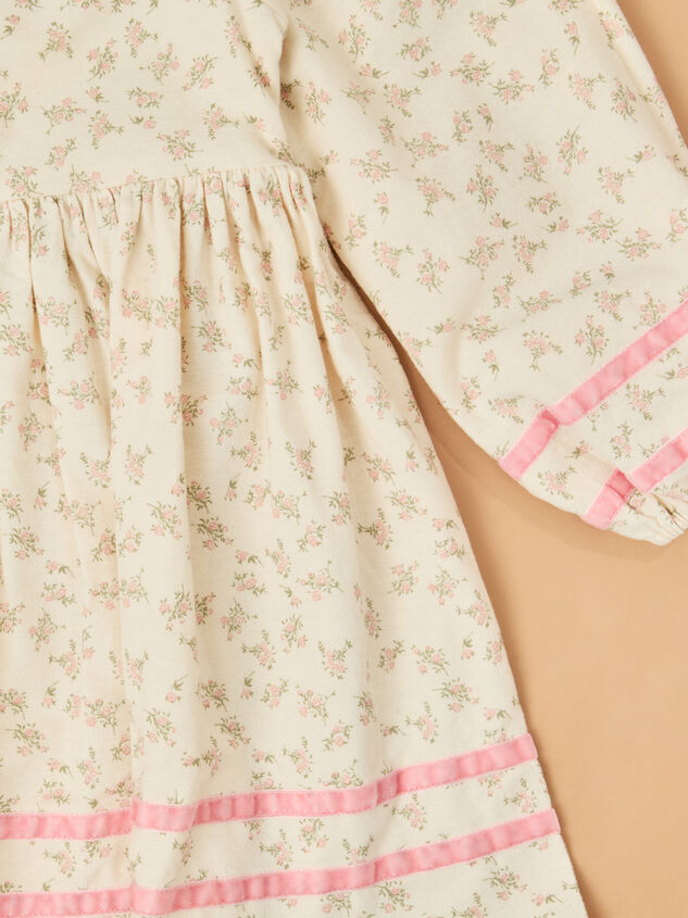 Ella Velvet Trim Floral Mini Dress Detail 3 - ALTAR'D STATE KIDS