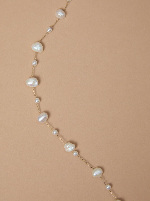 Dainty Pearl Stone Choker Necklace Detail 2 - ALTAR'D STATE KIDS