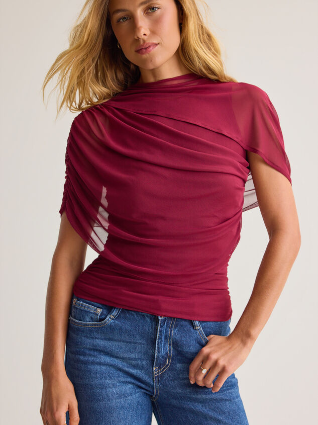 Kael Mesh Shawl Wrap Top - AS Kids
