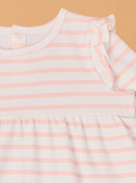 Polly Puppy Striped Dress Detail 2 - AS Kids