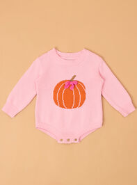 Hazel Pumpkin Sweater Bubble By Mudpie - AS Kids