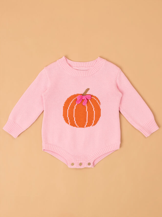 Hazel Pumpkin Sweater Bubble By Mudpie - AS Kids