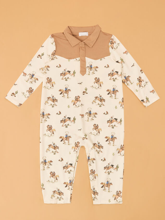 Horse Wrangler Long Sleeve Romper - AS Kids