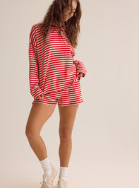 Reese Stripe Lounge Top Detail 4 - AS Kids