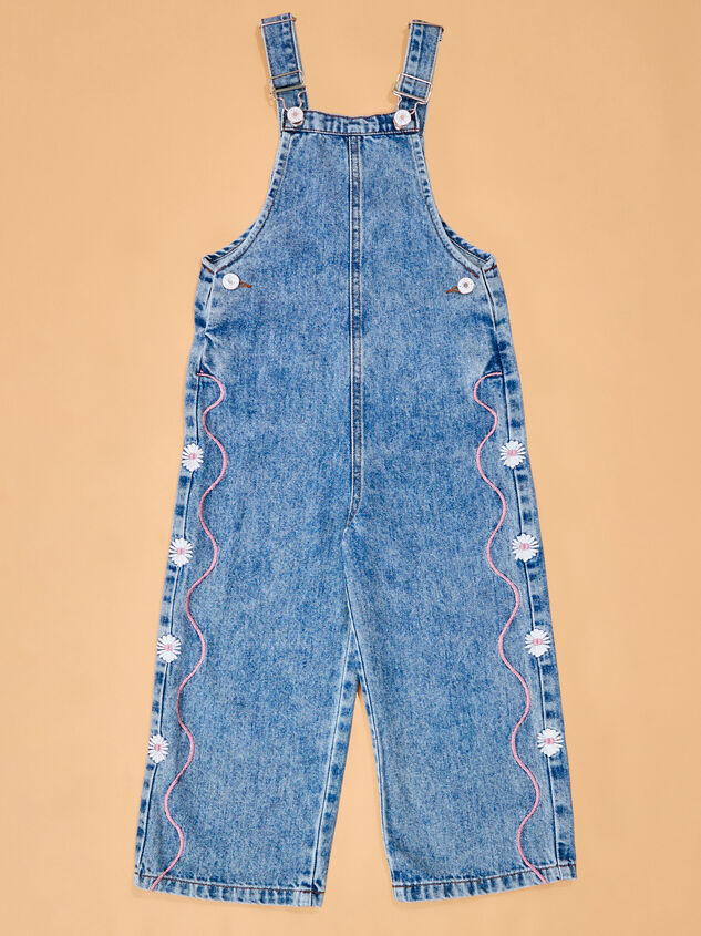 Madelyn Embroidered Daisy Infant Overalls - AS Kids