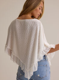 Sloane Asymmetrical Ruffle Poncho Detail 4 - AS Kids