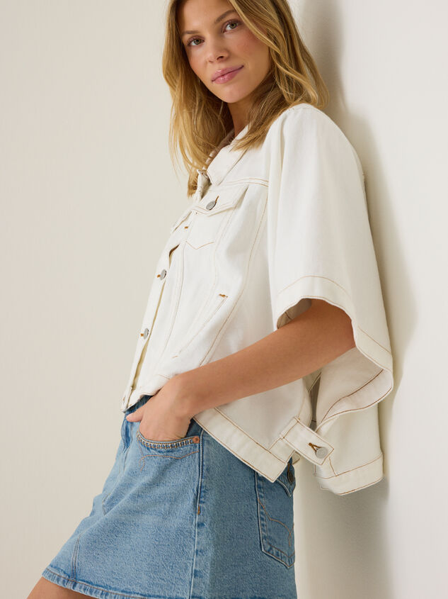 Emy Denim Cape Jacket Detail 5 - AS Kids
