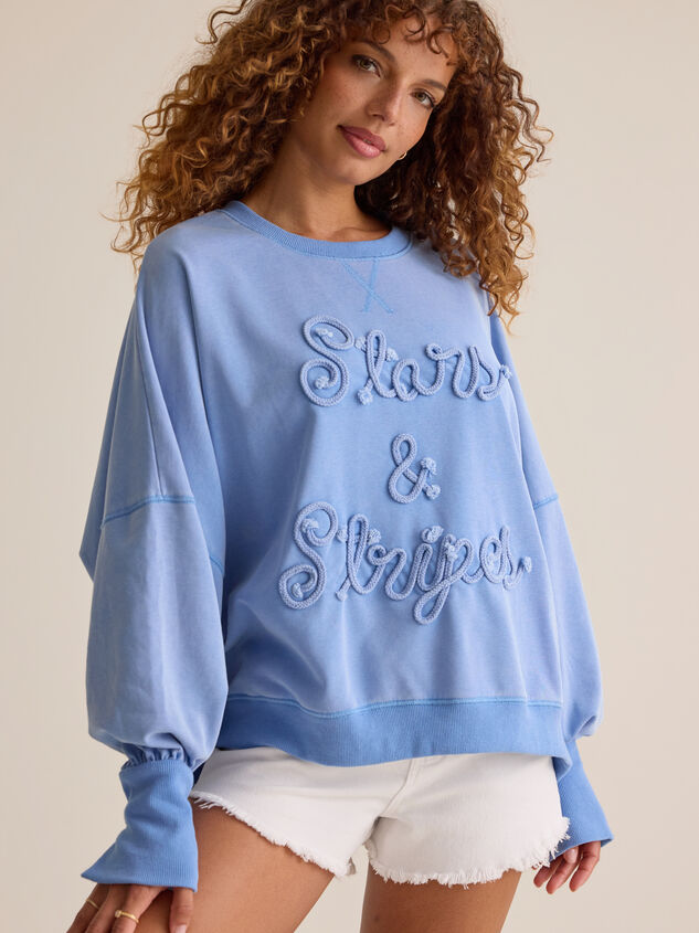 Stars and Stripes Pullover Detail 3 - AS Kids