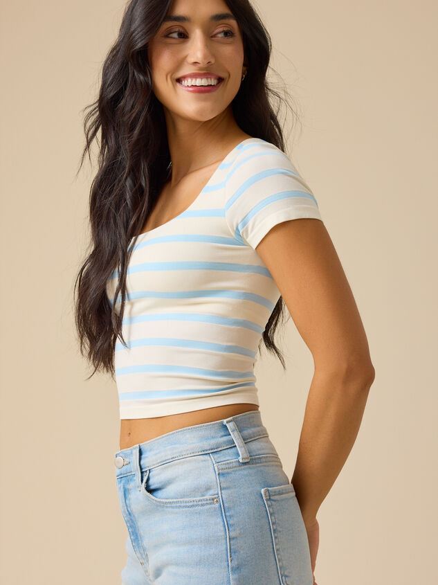 Natalie Seamless Striped Top Detail 2 - ALTAR'D STATE KIDS