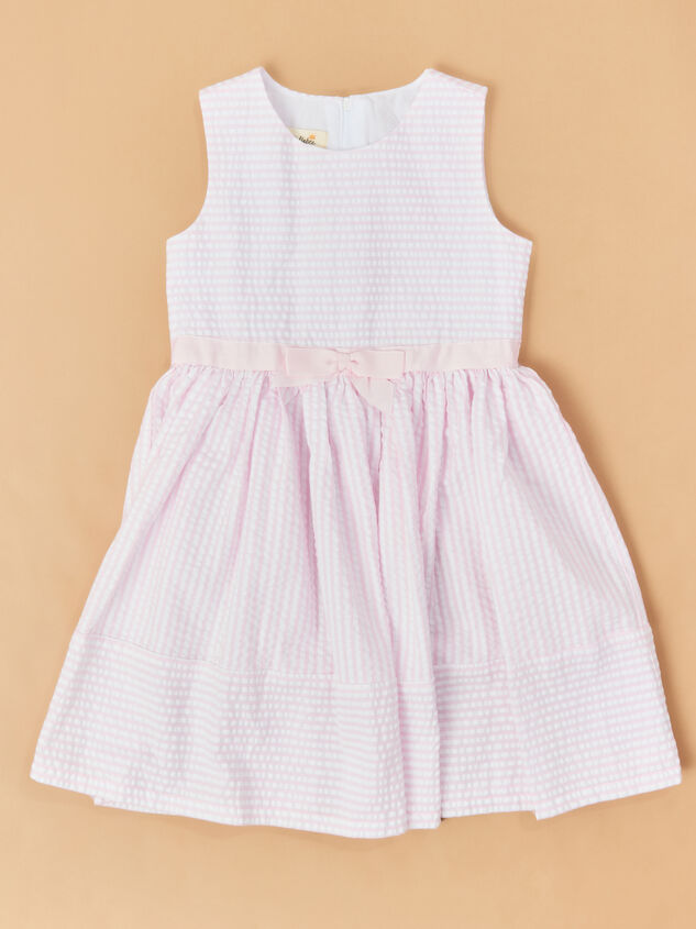 Bunny Seersucker Stripes Toddler Cardigan Dress Detail 3 - ALTAR'D STATE KIDS