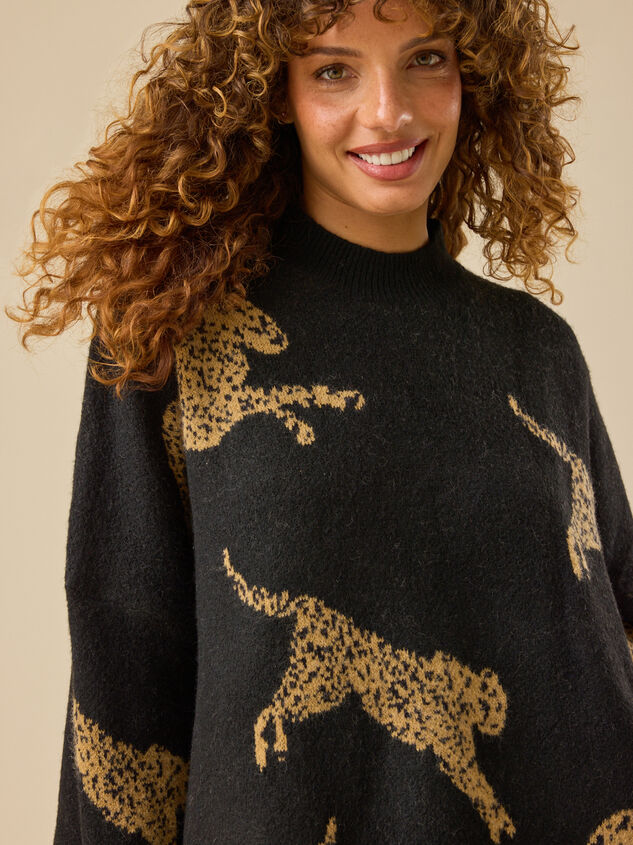 Raven Leopard Sweater Detail 3 - ALTAR'D STATE KIDS