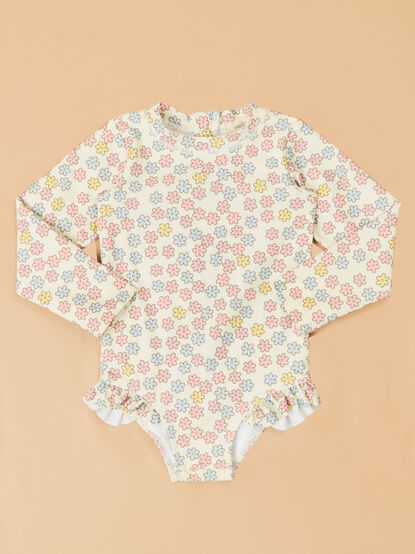 Sarah Long Sleeve Ruffle Butt Swimsuit - ALTAR'D STATE KIDS